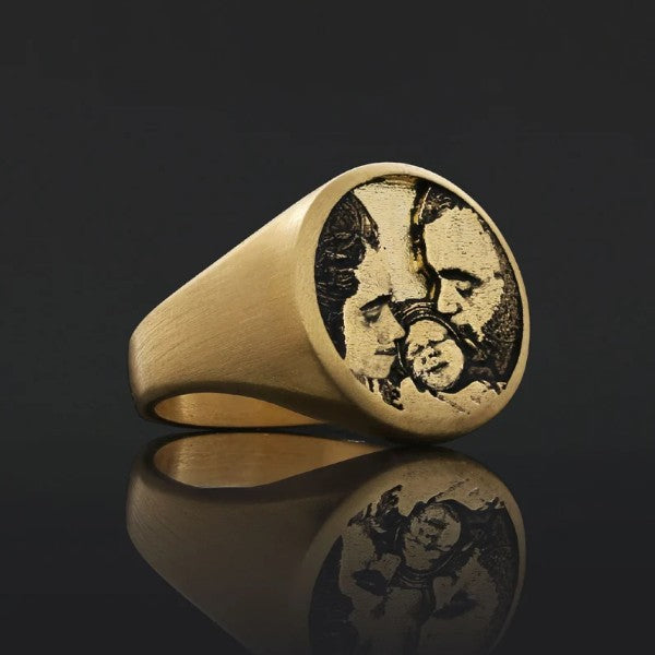 Keepsake Photo Engraved Family Rings