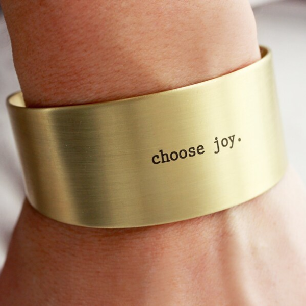 Mantra Cuff Engraved Bracelet